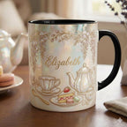 Personalized Tea Lover Mug, Faux 3D Effect, Cozy Reader Accent Mug - image 2
