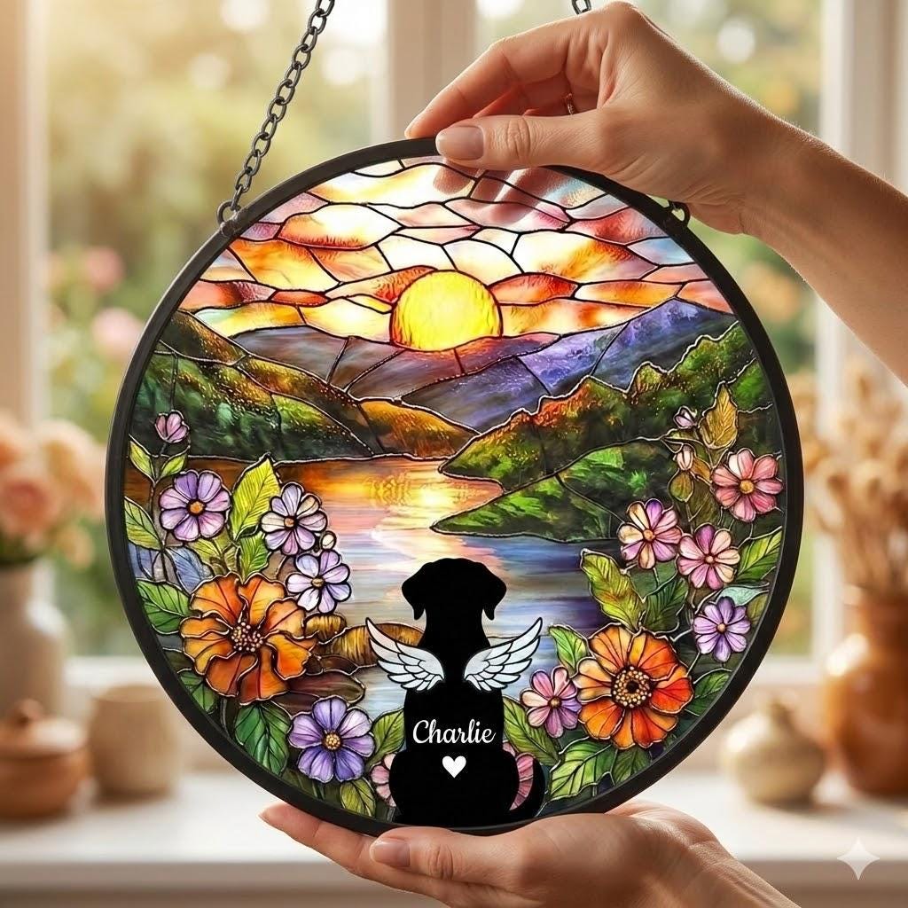 Personalized Labrador Retriever Loss Sympathy Gift, Custom Dog Memorial Suncatcher, Pet Memorial Gift, Loss of Dog Gift, Remembrance Gift - image 3