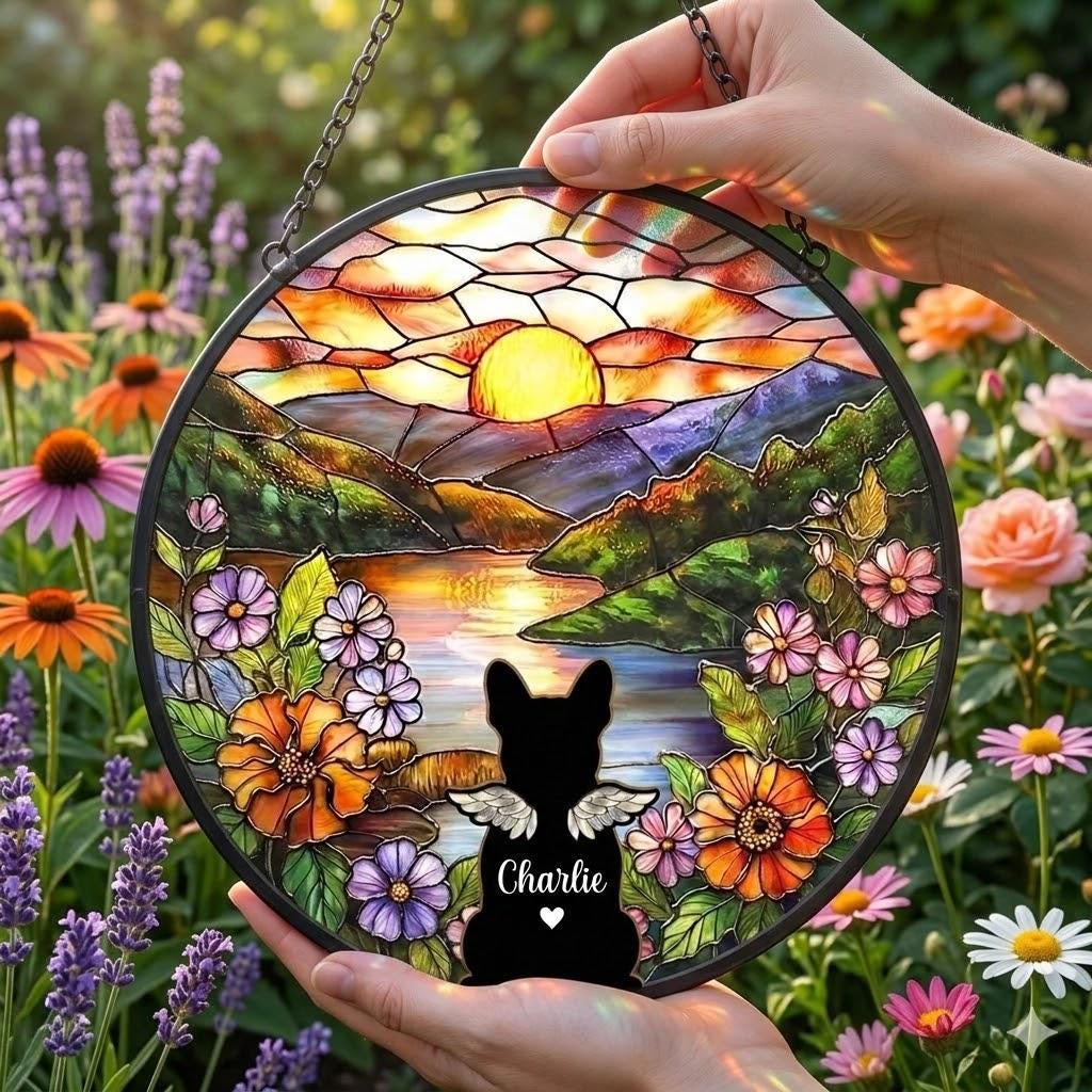Personalized French Bulldog Loss Sympathy Gift, Custom Dog Memorial Suncatcher, Pet Memorial Gift, Loss of Dog Gift, Remembrance Gift - image 3