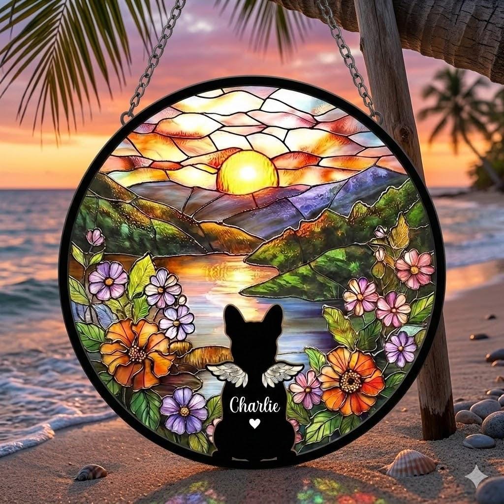 Personalized French Bulldog Loss Sympathy Gift, Custom Dog Memorial Suncatcher, Pet Memorial Gift, Loss of Dog Gift, Remembrance Gift - image 4