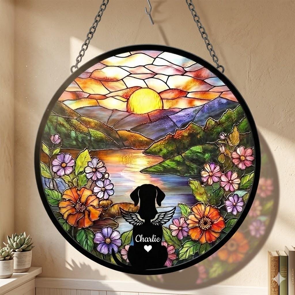 Personalized German Shorthaired Pointer Loss Sympathy Gift, Custom Dog Memorial Suncatcher, Pet Memorial Gift, Loss of Dog Gift, Remembrance - image 4
