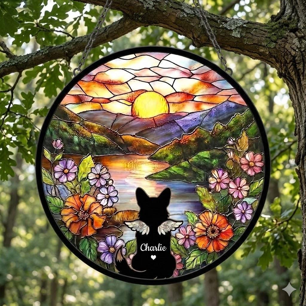 Personalized Pembroke Welsh Corgi  Loss Sympathy Gift, Custom Dog Memorial Suncatcher, Pet Memorial Gift, Loss of Dog Gift, Remembrance - image 3