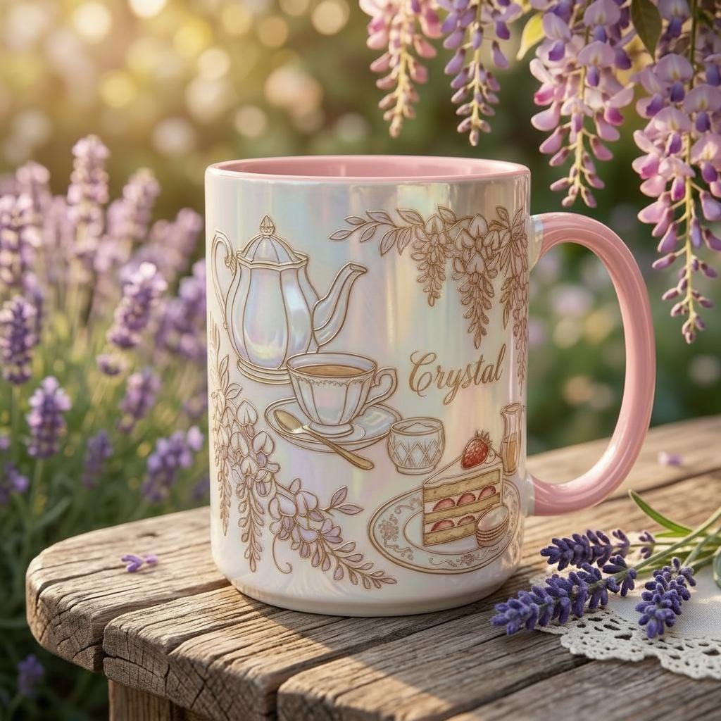 Personalized Tea Lover Mug, Cozy Tea Romance Reader Gift, Faux 3D Effect - image 5