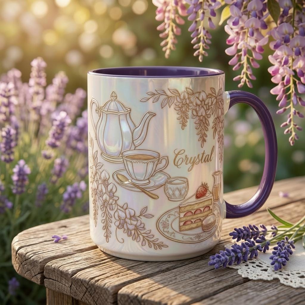 Personalized Tea Lover Mug, Cozy Tea Romance Reader Gift, Faux 3D Effect
