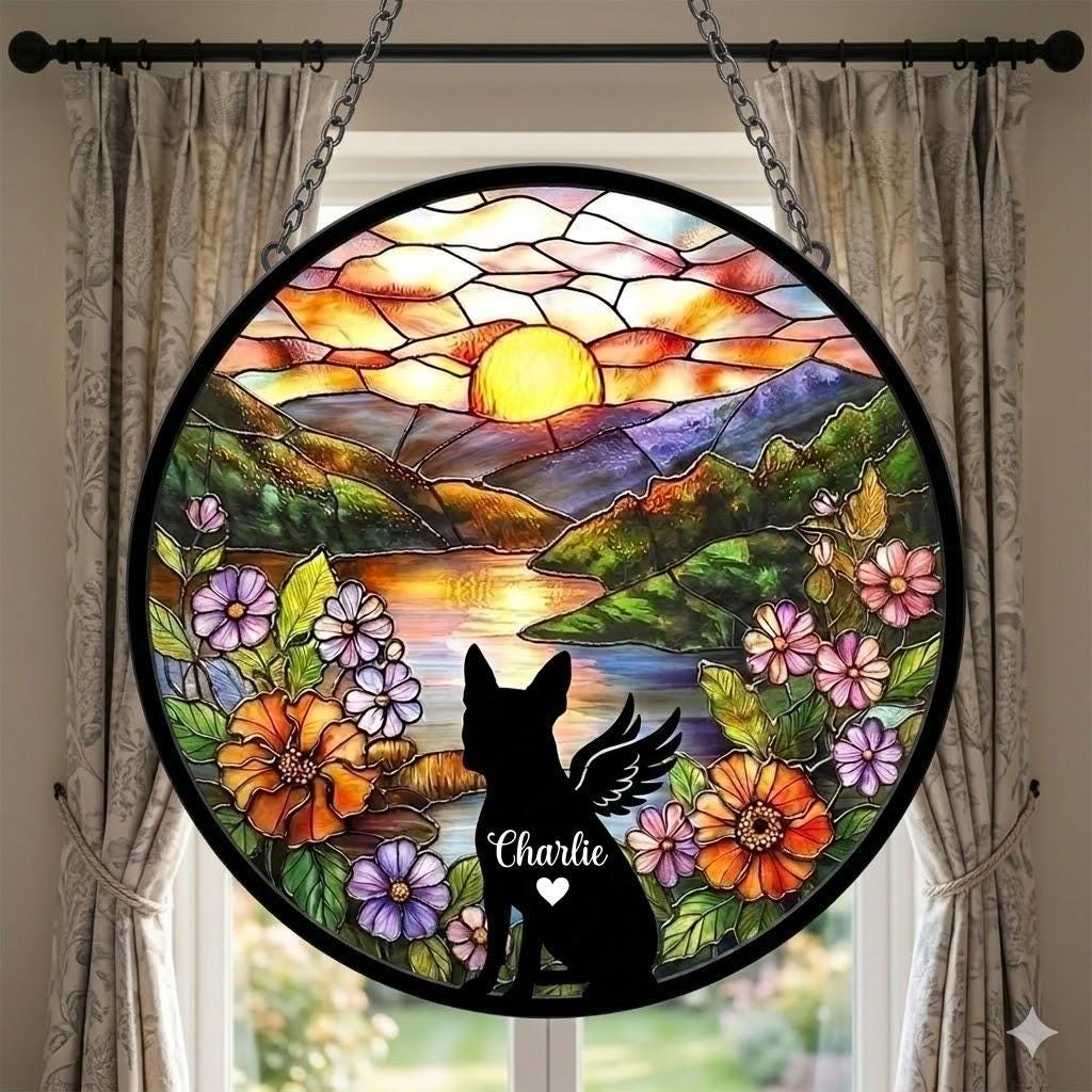 Personalized Boston Terrier  Dog   Loss Sympathy Gift, Custom Dog Memorial Suncatcher, Pet Memorial Gift, Loss of Dog Gift, Remembrance - image 4