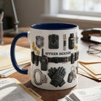 Personalized Police Accent Mug,Faux 3D Cup, Policement Two Tone Coffee Mug - image 2