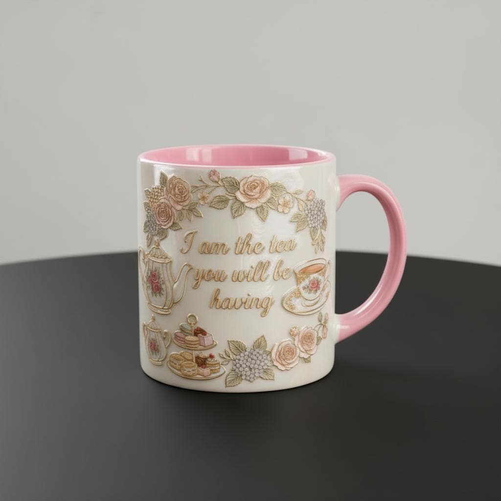 I Am The Tea You Are Having Mug, Drama Tv Series Quote Coffee Mug, Sarcastic British Humor Cup - image 3