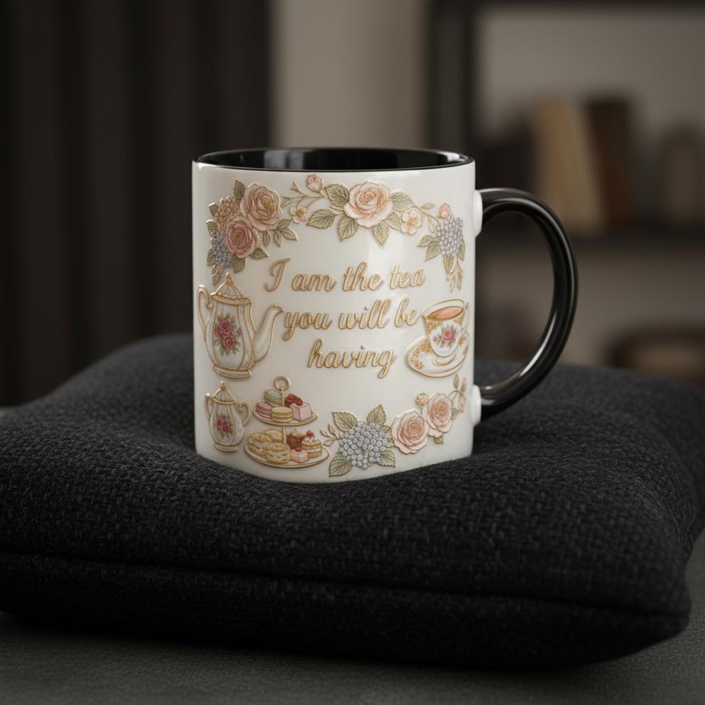 I Am The Tea You Are Having Mug, Drama Tv Series Quote Coffee Mug, Sarcastic British Humor Cup - image 2