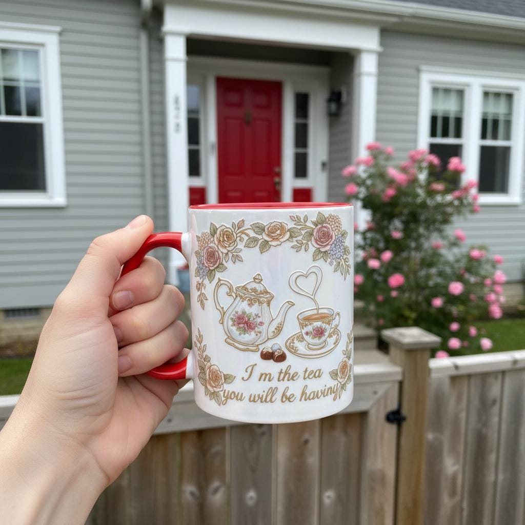 I Am The Tea You Are Having Mug, Drama Tv Series Quote Coffee Mug, Sarcastic British Humor Cup - image 2