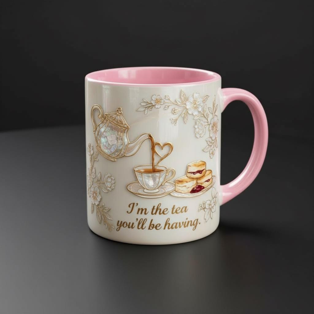 I Am The Tea You Are Having Mug, Drama Tv Series Quote Coffee Mug, Sarcastic British Humor Cup - image 4