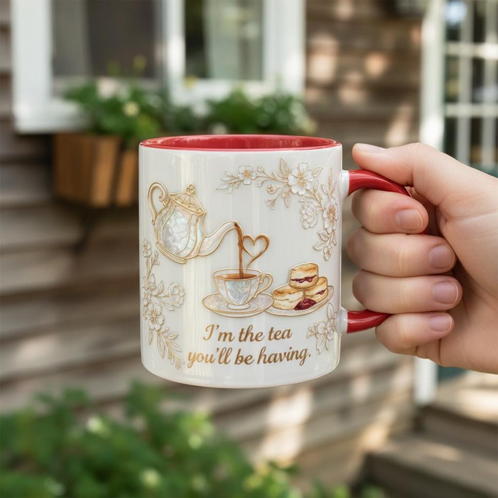 I Am The Tea You Are Having Mug, Drama Tv Series Quote Coffee Mug, Sarcastic British Humor Cup - image 3