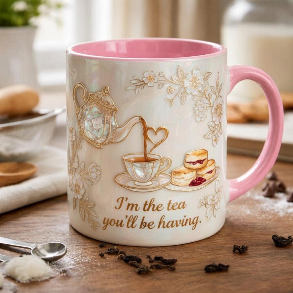 I Am The Tea You Are Having Mug, Drama Tv Series Quote Coffee Mug, Sarcastic British Humor Cup