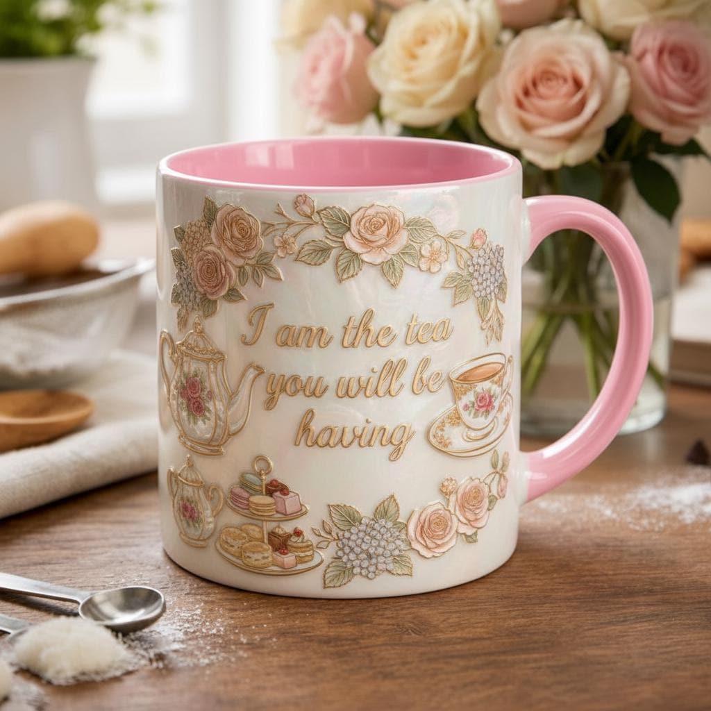 I Am The Tea You Are Having Mug, Drama Tv Series Quote Coffee Mug, Sarcastic British Humor Cup