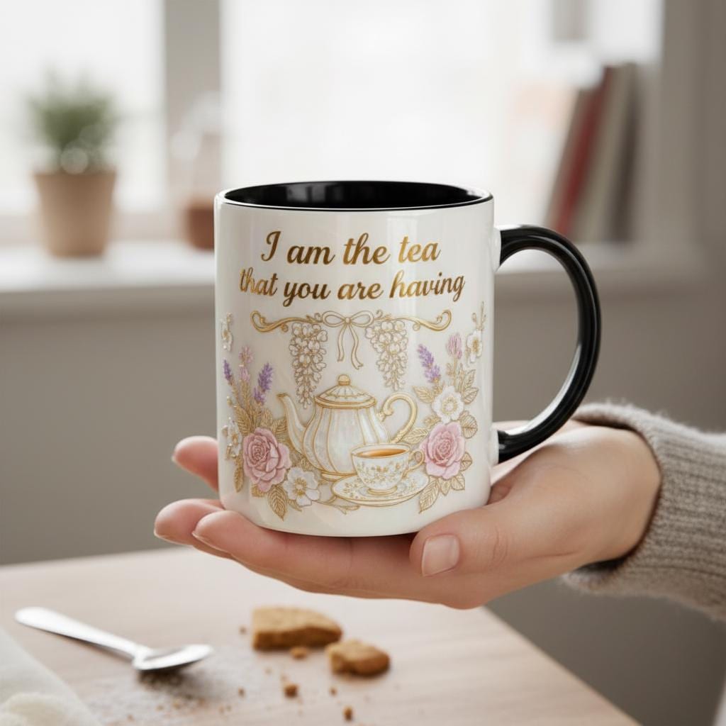 I Am The Tea You Are Having Mug, Drama Tv Series Quote Accent Mug, Sarcastic British Humor Cup - image 3