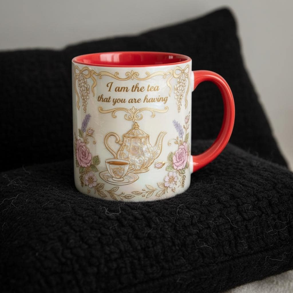 I Am The Tea You Are Having Mug, Drama Tv Series Quote Coffee Mug, Sarcastic British Humor Cup - image 2