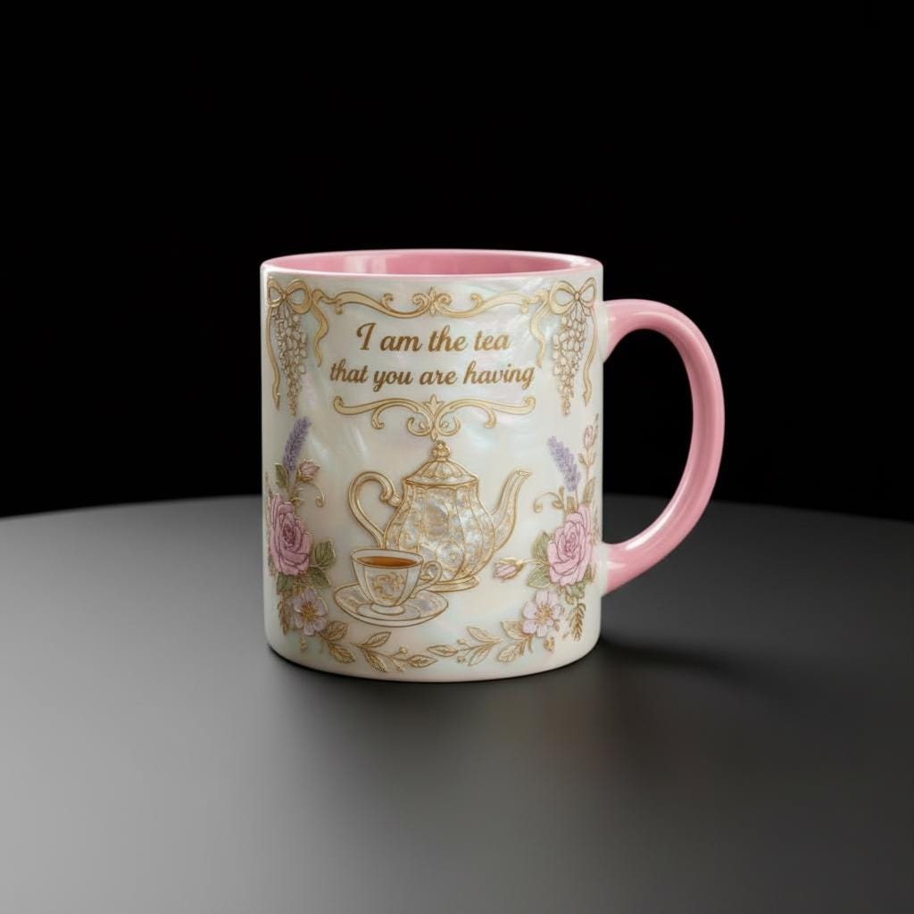I Am The Tea You Are Having Mug, Drama Tv Series Quote Coffee Mug, Sarcastic British Humor Cup - image 3