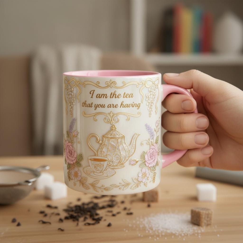 I Am The Tea You Are Having Mug, Drama Tv Series Quote Coffee Mug, Sarcastic British Humor Cup - image 4