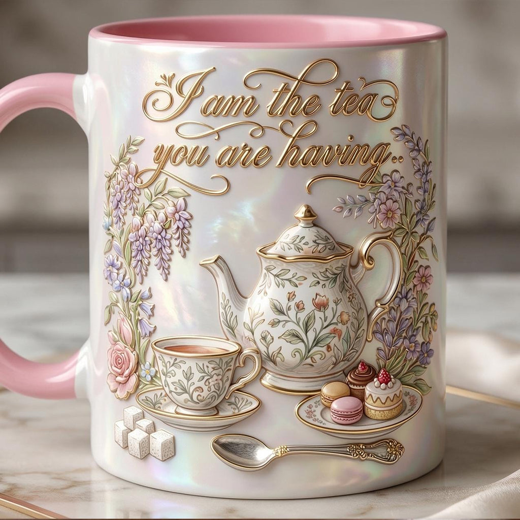 I Am The Tea That You Are Having Accent Mug, Bookish Tea Lover Mug, Romance Reader Gift, Faux 3D Effect - image 6