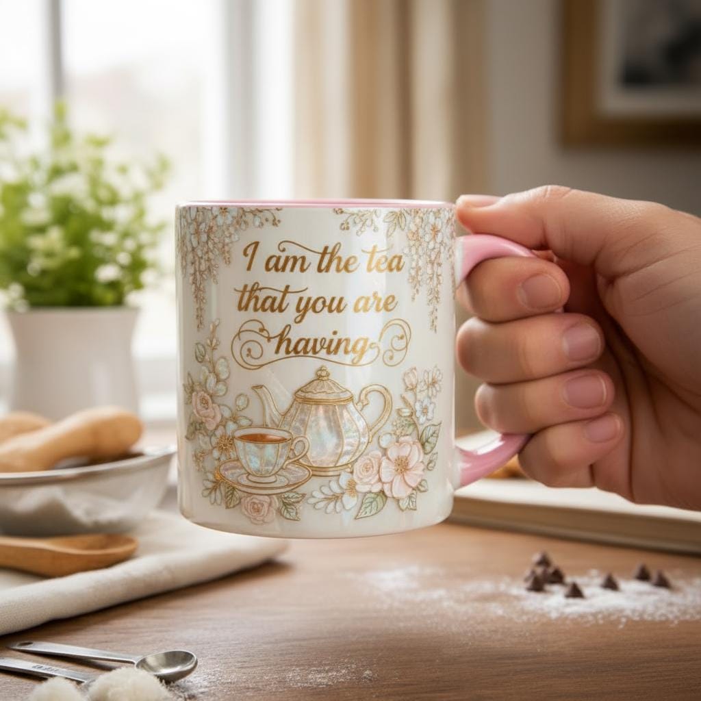 I Am The Tea You Are Having Mug, Drama Tv Series Quote Coffee Mug, Sarcastic British Humor Cup - image 4