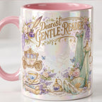 Dearest Gentle Reader Faux 3D Accent Mug, Bookish Tea Lover, Romance Reader Gift - image 6