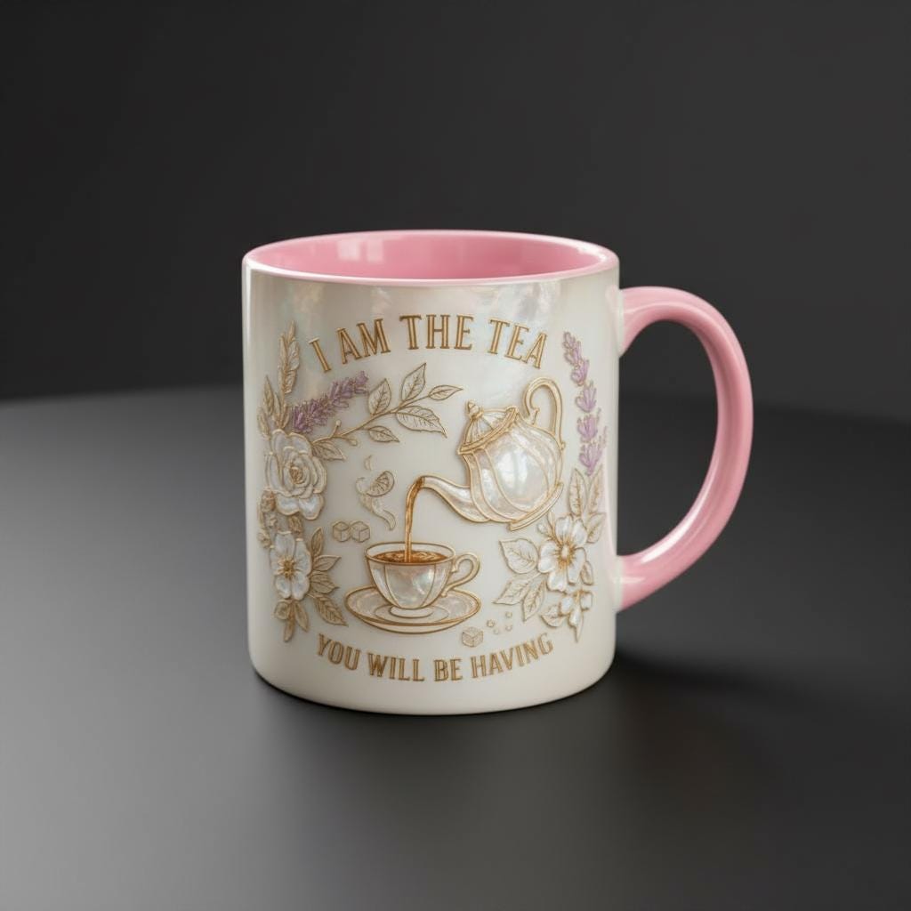 I Am The Tea You Are Having Mug, Drama Tv Series Quote Coffee Mug, Sarcastic British Humor Cup - image 2