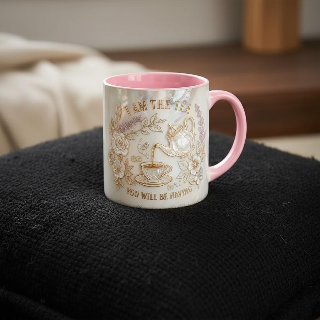 I Am The Tea You Are Having Mug, Drama Tv Series Quote Coffee Mug, Sarcastic British Humor Cup - image 3