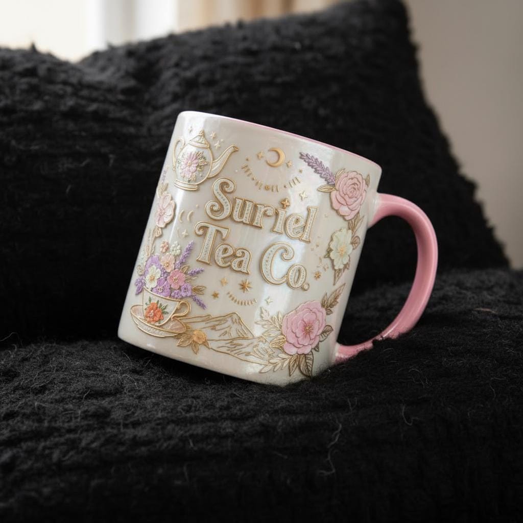 Suriel Tea Co Mug, Fantasy Reader Coffee Mug, Bookish Gift, Reading Book Lover - image 2