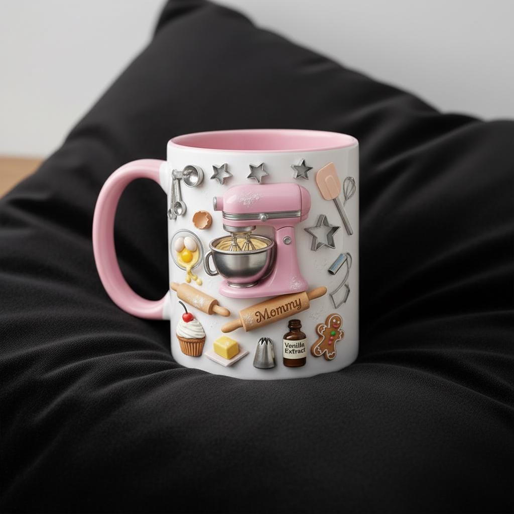 Personalized Baking Mug, Custom Name Cooking Lover Coffee Cup, for Men Women, Mothers Day Gift - image 4