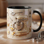 Personalized Baking Mug, Custom Name Cooking Lover Coffee Cup, for Men Women, Mothers Day Gift