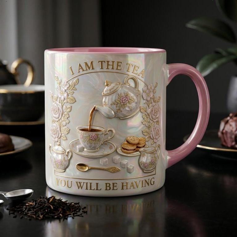 I Am The Tea You Are Having Mug, Drama Tv Series Quote Coffee Mug, Sarcastic British Humor Cup - image 3