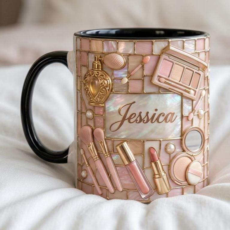 Custom Makeup Lover Mug, Personalized Beauty Salon Cup, Makeup Artist, Mothers Day Gift - image 2