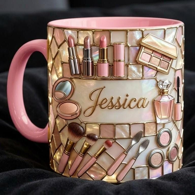 Custom Makeup Lover Mug, Personalized Beauty Makeup Artist Cup, Mothers Day Gift - image 2