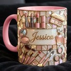 Custom Makeup Lover Mug, Personalized Beauty Makeup Artist Cup, Mothers Day Gift - image 2