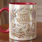 Dearest Gentle Reader Acent Mug,  Faux 3D Effect, Bookish Tea Lover Gift, Romance Reader Accent Mug - image 4