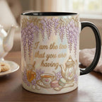 I Am The Tea That You Are Having Accent Mug, Faux 3D Effect Bookish Tea Lover Gift, Romance Reader Accent Mug - image 3