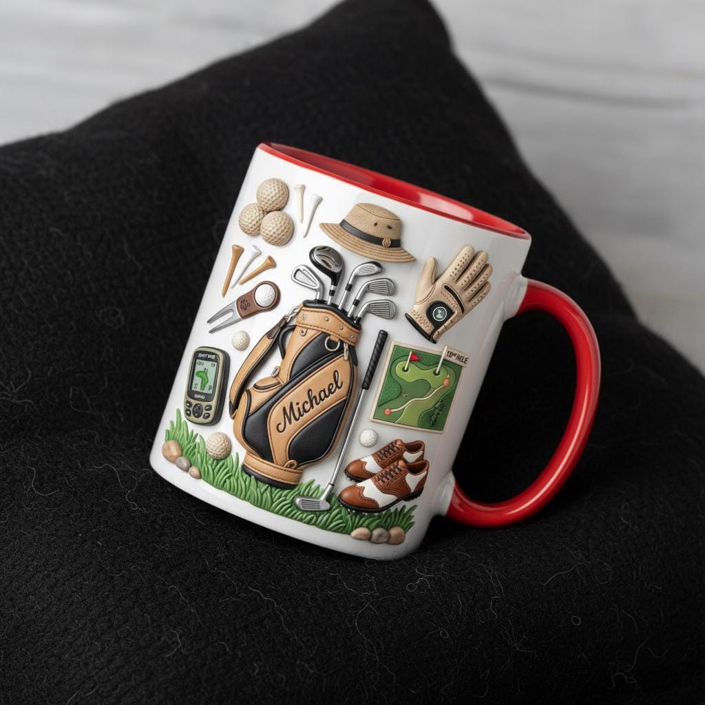 Personalized Golf Mug, Custom Name Golfer Coffee Mug, Sports Lover, Gift for Him - image 2