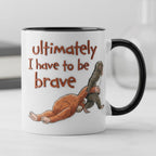 Punch Monkey Mug, Ultimately I Have to Be Brave Punchy Coffee Mugs, Funny Trendy Viral Monkey