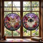 Personalized Himalayan Cat Portrait Stained Glass Suncatcher, Custom Pet Memorial Stained Glass Photo Suncatcher, Cat Loss Keepsake - image 4