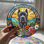 Personalized Cane Corso  Dog Portrait Stained Glass Suncatcher, Custom Pet Memorial Stained Glass Photo Suncatcher,Dog Loss Keepsake - image 5