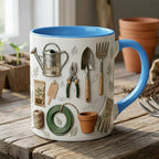Custom Name Gardening Faux 3D Accent Mug, Gardening Gift for Mom Grandma - image 5