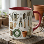 Custom Name Gardening Faux 3D Accent Mug, Gardening Gift for Mom Grandma - image 4