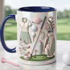 Personalized Golf Accent Mug, Golf Accent Mug, Golf Lover Coffee Cup, Mother's Day Gift, Faux 3D Effect - image 5