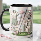 Personalized Golf Accent Mug, Golf Accent Mug, Golf Lover Coffee Cup, Mother's Day Gift, Faux 3D Effect - image 8