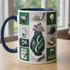Personalized Golf Lover Accent Mug, Golf Lover Mug, Gift for Him, Faux 3D Effect - image 5