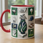 Personalized Golf Lover Accent Mug, Golf Lover Mug, Gift for Him, Faux 3D Effect - image 4
