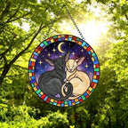 Custom Cat Stained Glass Suncatcher, Oriental Shorthair Cat Couples Window Hanging Glass Ornament,  Gift for Couple, Wife, Husband - image 4