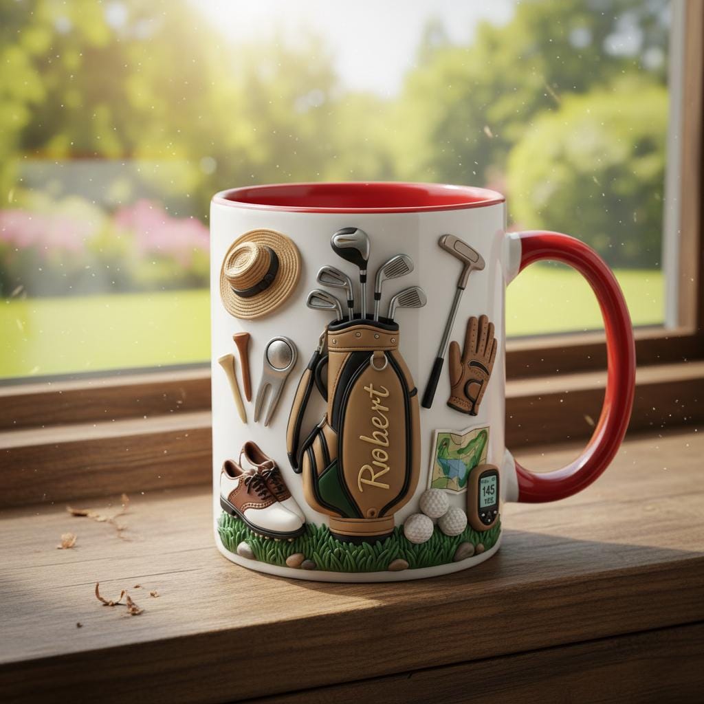 Personalized Golf Mug, Custom Name Golfer Coffee Mug, Sports Lover, Gift for Him - image 3
