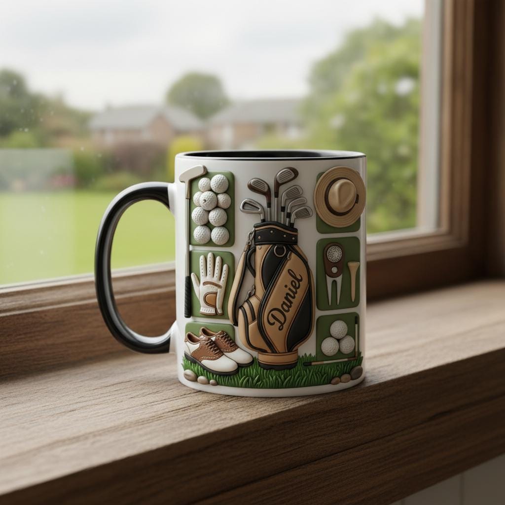 Personalized Golf Lover Mug, Custom Golfer Coffee Mug, Sports Gift for Him Her - image 4