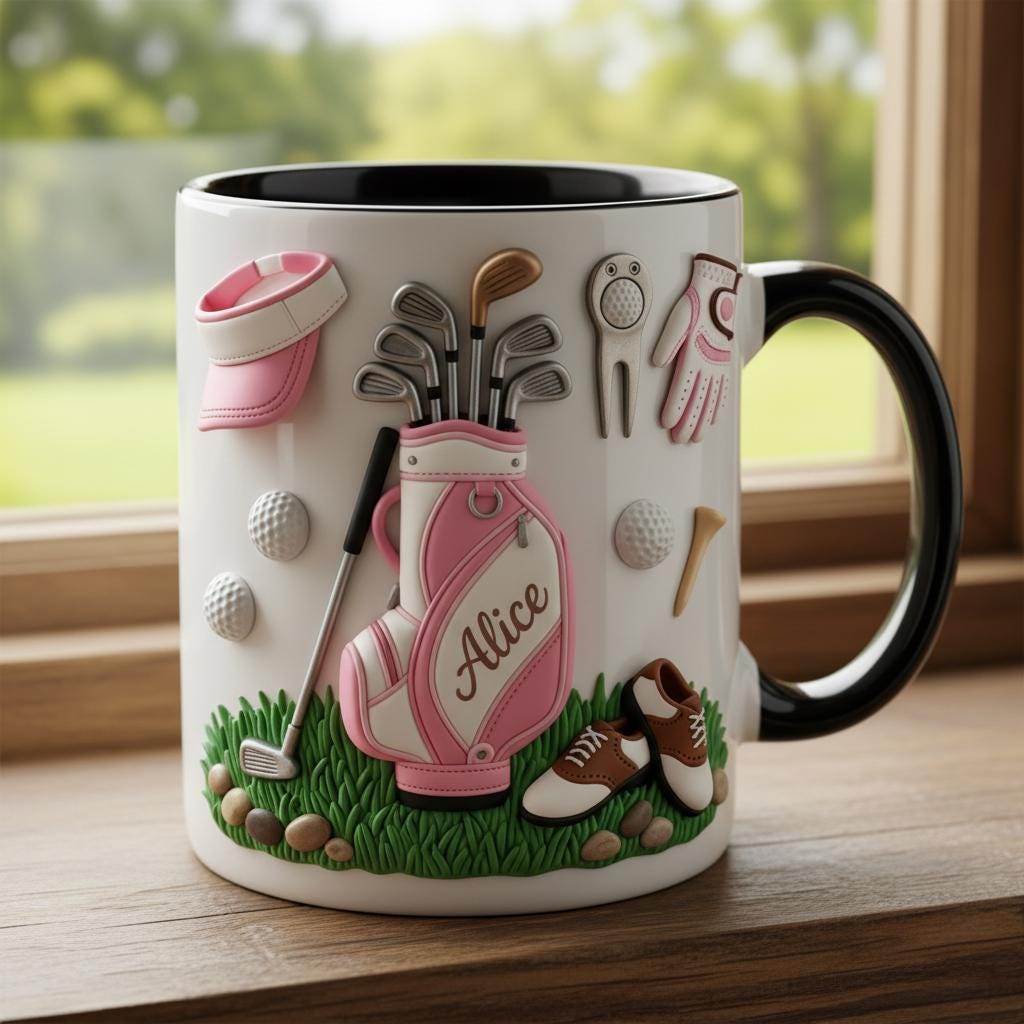 Personalized Golf Lover Mug, Custom Golfer Coffee Mug, Sports Gift for Her - image 4