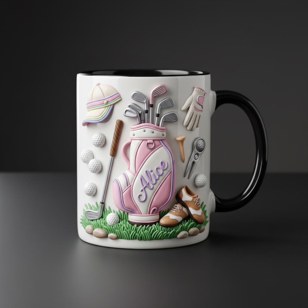 Personalized Golf Lover Mug, Custom Golfer Coffee Mug, Sports Gift for Her - image 4
